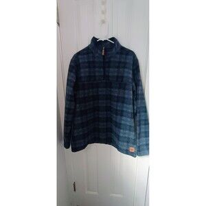 John Wayne Blue Flannel Plaid Jacket Wool Mens Size Large Vintage